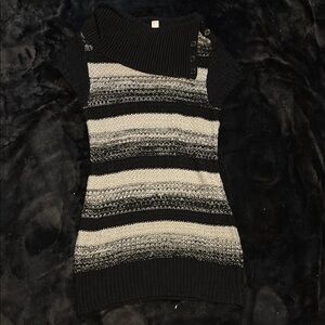 Striped Knit Sweater Dress